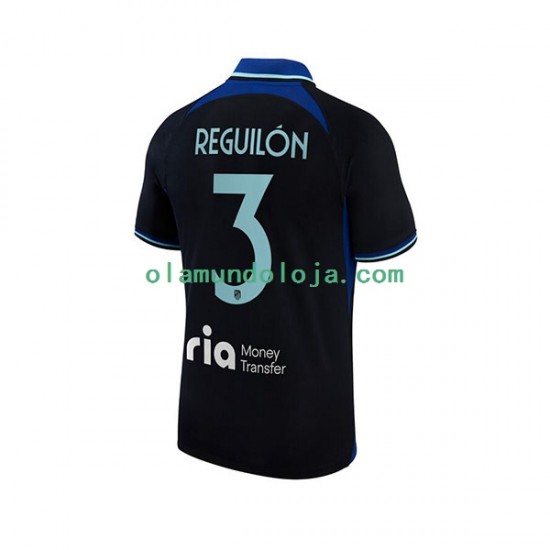 Camisola Atlético Madrid Sergio Reguilon 3 Homem Equipamento Segundo 2022-2023 Manga Curta